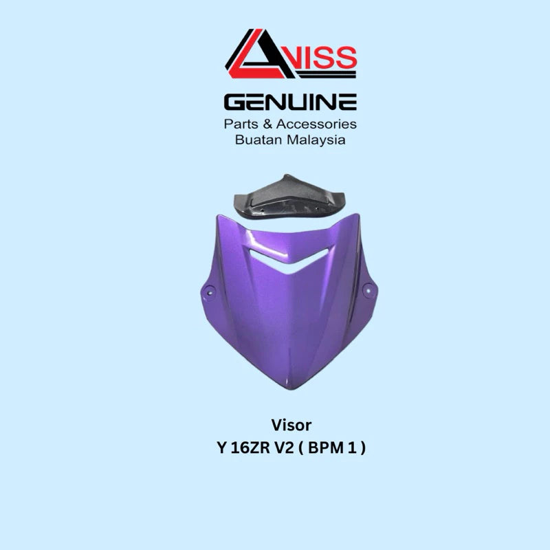 YAMAHA Y16 Y16Z Y16ZR 155 ABS (VERSION 2) V2 WINDSHIELD COWLING CAP VISOR CAP KEPALA VISOR + RUBBER CARBON FIBER BLACK -By Sea Courier Method 🚢📦