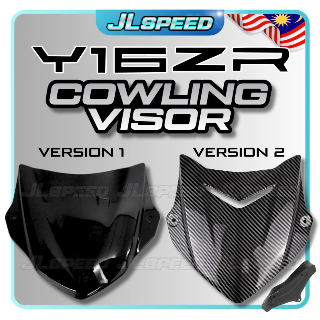 YAMAHA Y16ZR V1 / V2 ABS Front Cowling Visor Cap Windshield Windscreen Lens Carbon Kilat Black Diamond Y16 EXCITER 155 -By Sea Courier Method 🚢📦