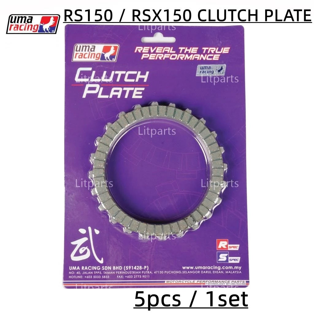 DHC- Uma Racing Clutch Plate Disc Y15 Y15ZR V1 V2 LC135 V8 FI 5S RS150 RSX150 WAVE125 EX5 Y125 Y110SS SRL KRISS Y16 Y16ZR R15 -By Sea Courier Method 🚢📦