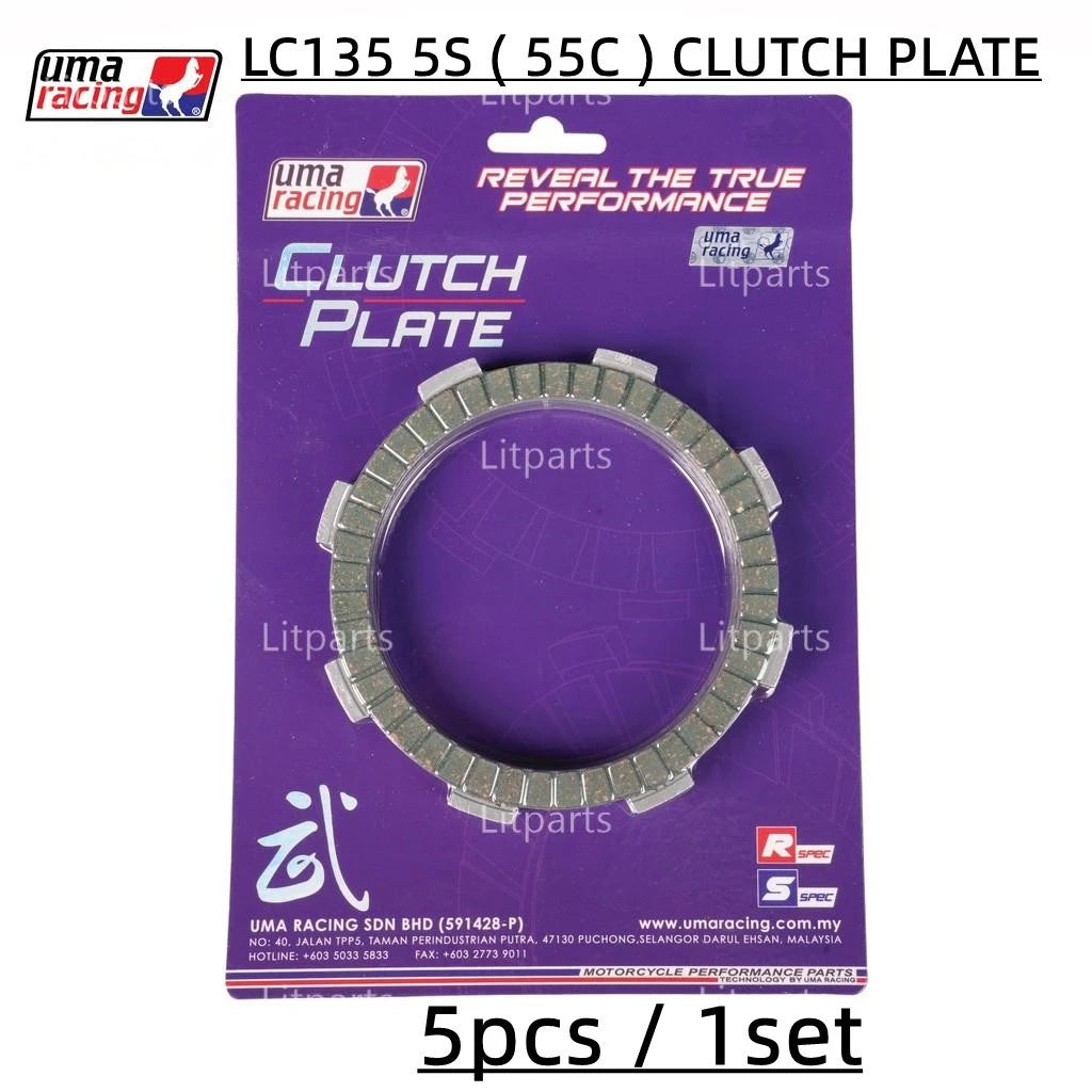 DHC- Uma Racing Clutch Plate Disc Y15 Y15ZR V1 V2 LC135 V8 FI 5S RS150 RSX150 WAVE125 EX5 Y125 Y110SS SRL KRISS Y16 Y16ZR R15 -By Sea Courier Method 🚢📦