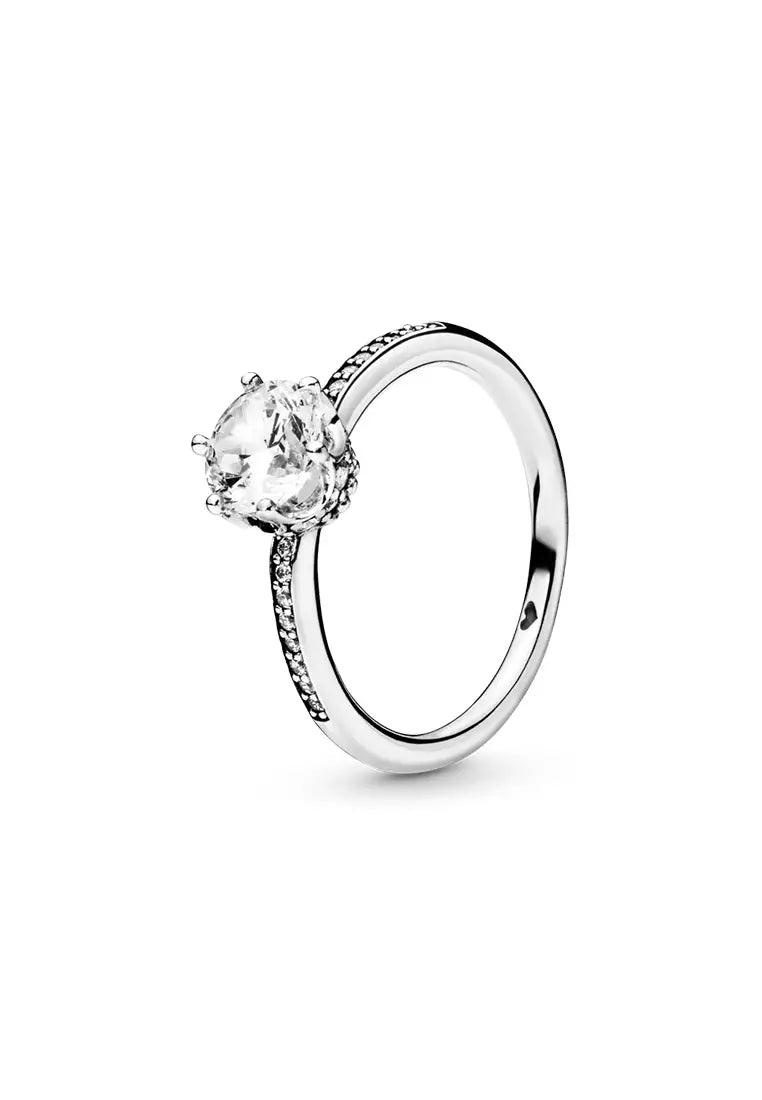 Pandora Clear Sparkling Crown Solitaire Ring