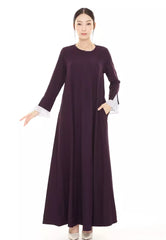 Florida Abaya Modern in Dark Purple