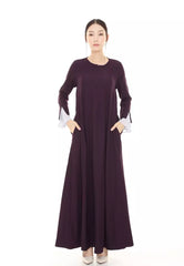 Florida Abaya Modern in Dark Purple