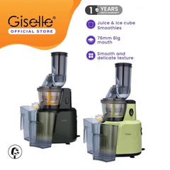 Giselle 3-in-1 Cold Press Slow Juicer - By Sea Courier Delivery. Special 3 monthly installment payments available for all GISELLE products.