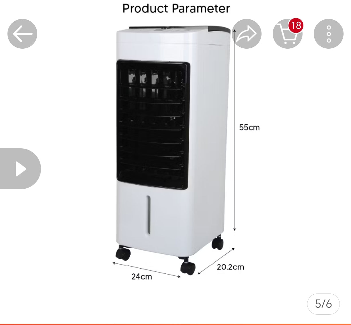 Giselle 6L Digital Powerful 3 Speed Air Cooler - By Sea Courier Delivery. Special 3 monthly installment payments available for all GISELLE products.