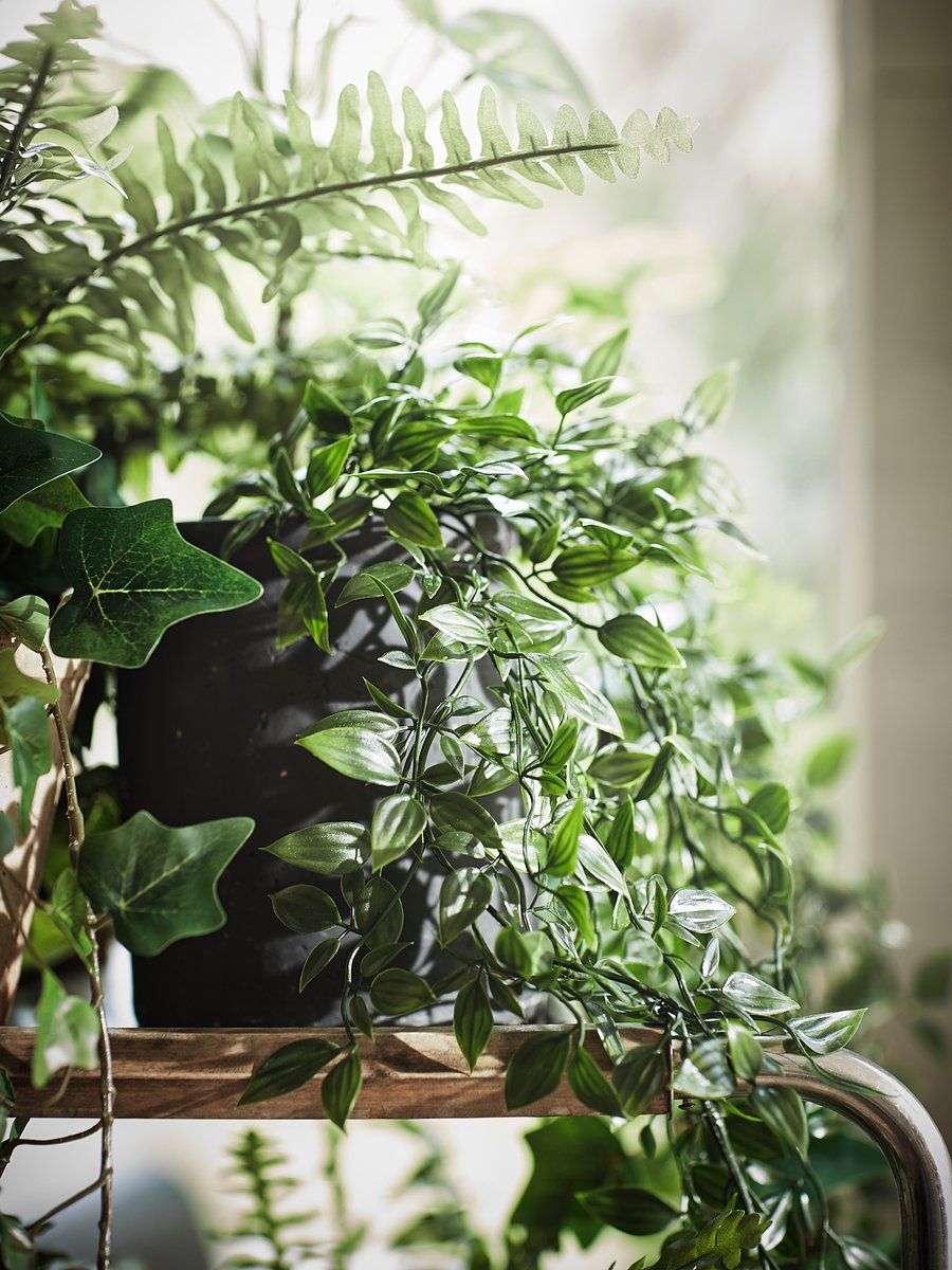 FEJKA Artificial potted plant, in/outdoor/hanging, 9 cm