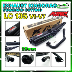 Y15 V1 V2 - 32MM EXHAUST KING DRAG LC135 Y15 SRL Lagenda LC 135 SRL115 EKZOS STANDARD CUTTING FULL SYSTEM -By Sea Courier Method🚢📦