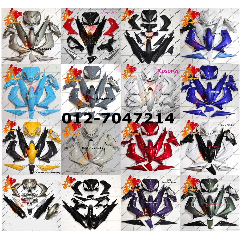 DHC- Special Color Yamaha Lc 135 V1 Cover Set Kosong Black Red Blue Yellow White Nescafe Biru Oren Gold Nardo Blue Purple -By Sea Courier Method 🚢📦