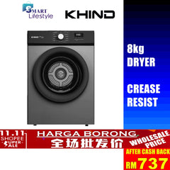 Khind 8KG Clothes Dryer CD819 / Faraday (5KG) Clothes Dryer FCD-505 / FCD-506E / (8KG) FCD-805 / FCD-806E -By Sea Courier Method 🚢📦