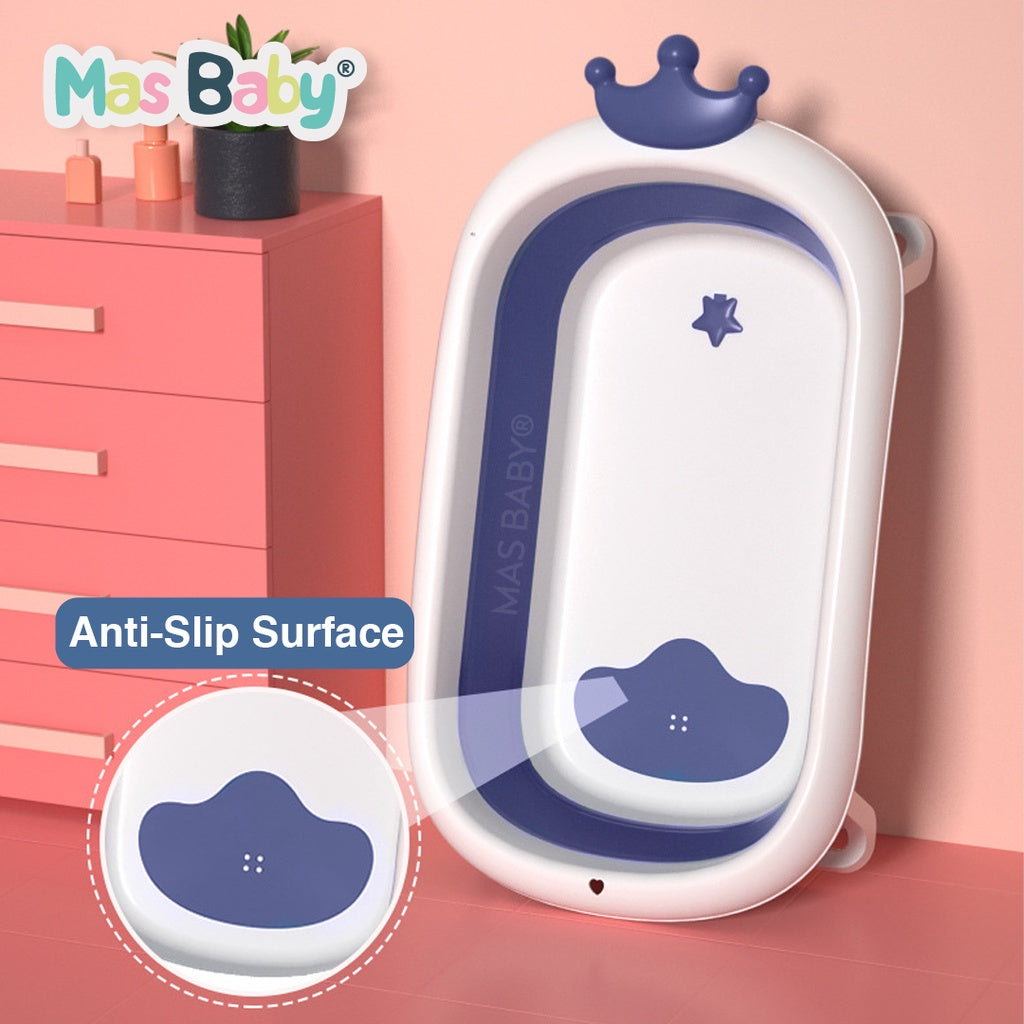 Mas Baby Folding Collapsable Bath Tub Set Shower Besen Tab For Newborn Tempat Mandi Bayi Baldi Lipat Wash Tube -By Sea Courier Mathod🚢