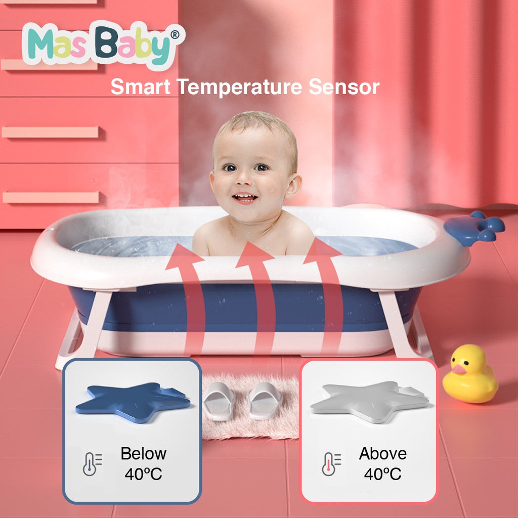 Mas Baby Folding Collapsable Bath Tub Set Shower Besen Tab For Newborn Tempat Mandi Bayi Baldi Lipat Wash Tube -By Sea Courier Mathod🚢