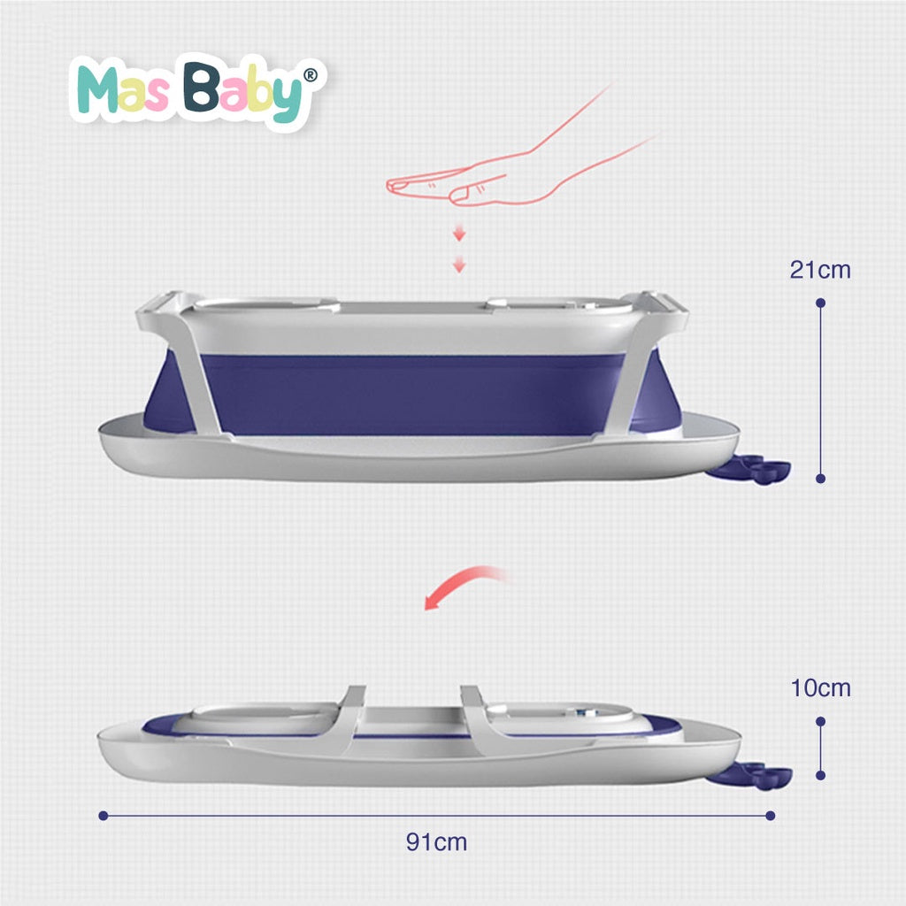 Mas Baby Folding Collapsable Bath Tub Set Shower Besen Tab For Newborn Tempat Mandi Bayi Baldi Lipat Wash Tube -By Sea Courier Mathod🚢