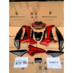 DHC- MERAH Full Set Smooth and Rough Body Honda Supra X 125R Carburetor Full Body/ Smooth Rough Supra X 125 R Batman 2005 2006 2007 2008 2009 2010 Black Silver Redbiru -By Sea Courier Method 🚢📦