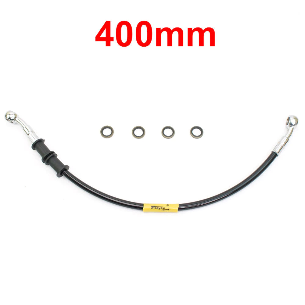 DHC- AN3 Motorcycle Braided Brake Hose Line Steel Brake Cable Hydraulic Clutch Banjo Oil Pipe Line for Universal Dirt Bike Racing ATV -By Sea Courier Method 🚢📦