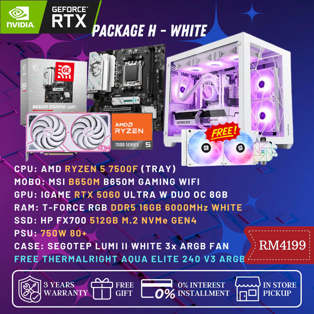 (READY STOCK) GAMING PC PACKAGE RTX 5060 Ti / INTEL / RYZEN CUSTOM BUILD HIGH PERFORMANCE -By Sea Courier Method 🚢📦