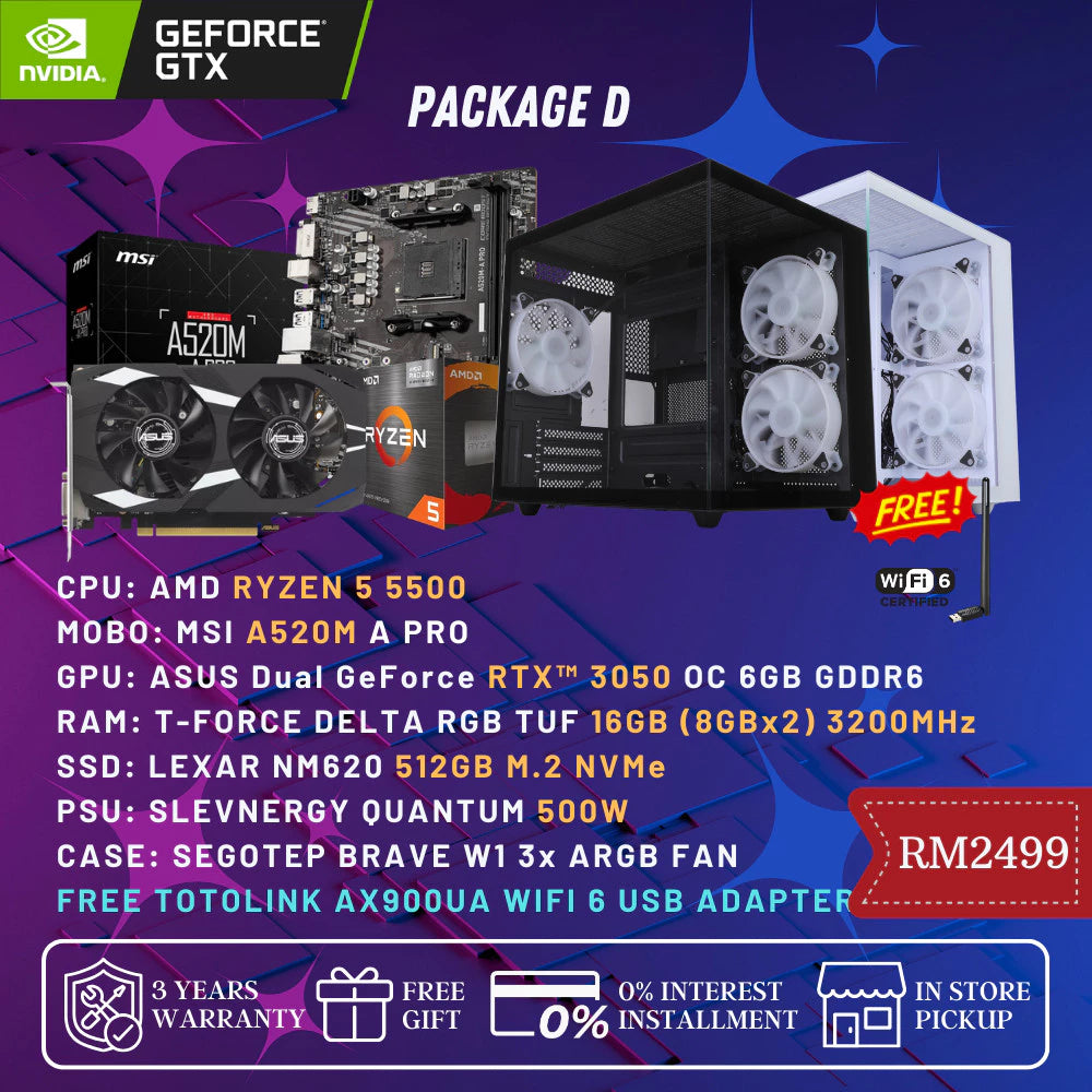 (READY STOCK) GAMING PC PACKAGE RTX 5060 Ti / INTEL / RYZEN CUSTOM BUILD HIGH PERFORMANCE -By Sea Courier Method 🚢📦