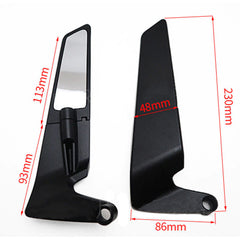 Large Size Side Mirror Winglet Y15 Y16 Ex5 LC135 RS150 NVX R15 R25 Rsx Wave Aluminum Modified Motorcycle Winglet Mirror Adjustable Cermin Kepak -By Sea Courier Method 🚢📦