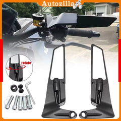 Large Size Side Mirror Winglet Y15 Y16 Ex5 LC135 RS150 NVX R15 R25 Rsx Wave Aluminum Modified Motorcycle Winglet Mirror Adjustable Cermin Kepak -By Sea Courier Method 🚢📦