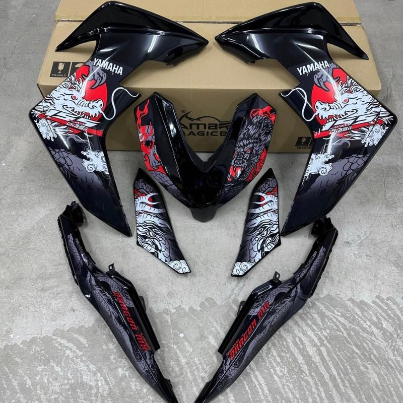 DHC- JL Coverset MagicBoy Dragon Naga Hitam LC135 V1 V2 V4 V5 V6 V7 V8 Y15 Y16 naga Choii Dragon Sticker -By Sea Courier Method 🚢📦