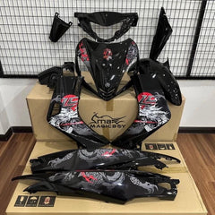 DHC- JL Coverset MagicBoy Dragon Naga Hitam LC135 V1 V2 V4 V5 V6 V7 V8 Y15 Y16 naga Choii Dragon Sticker -By Sea Courier Method 🚢📦