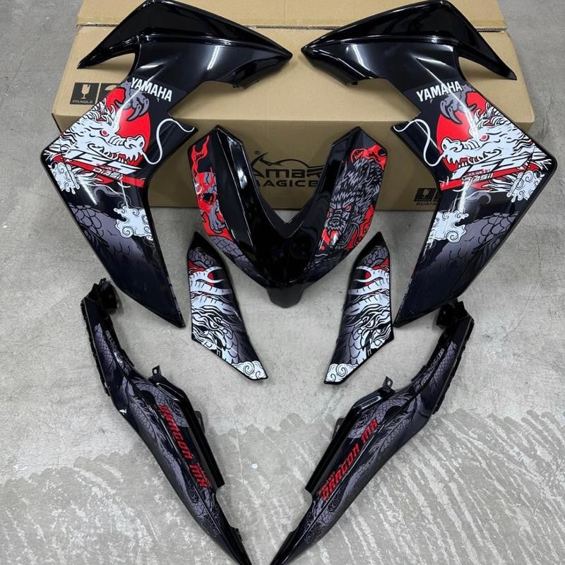 DHC- JL Coverset MagicBoy Dragon Naga Hitam LC135 V1 V2 V4 V5 V6 V7 V8 Y15 Y16 naga Choii Dragon Sticker -By Sea Courier Method 🚢📦