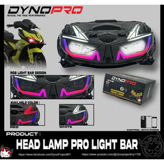 DHC- DYNOPRO FOR RSX150 RSX 150 LED PRO HEAD LAMP LIGHT BAR CONTROL BY APP (RED/WHITE ) -By Sea Courier Method 🚢📦