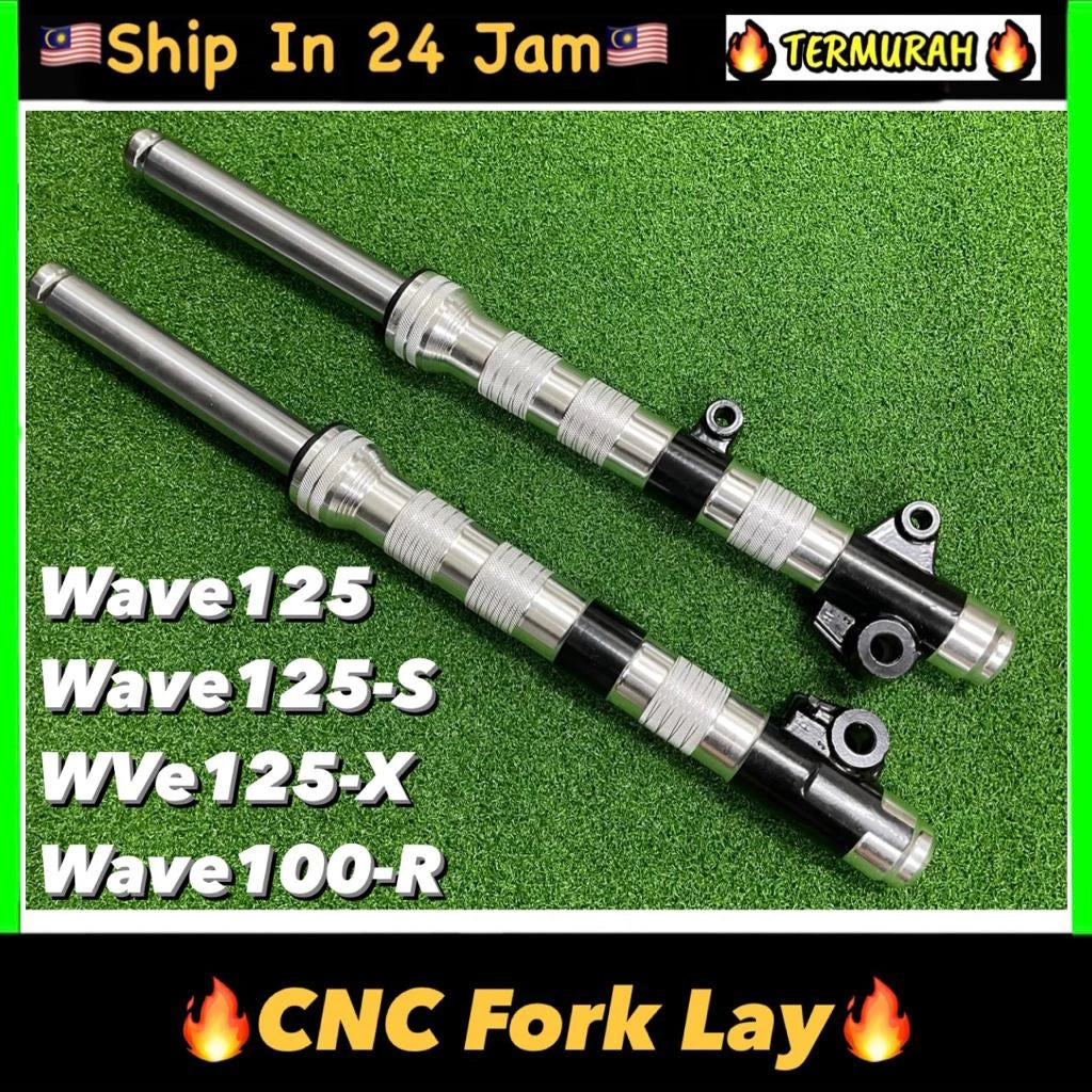 Wave125 Wave125S Wave125x Wave100r (DISC) FRONT FORK CNC LAY Honda wave 125 s x ultimo 100r Absorber depan alloy fork -By Sea Courier Method 🚢📦