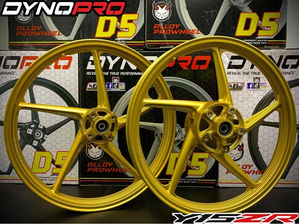 DHC- DYNOPRO D5 SPORT RIM D5 CUSTOM SPORT RIM Y15ZR Y16ZR RS150 RSX150 LC135 LCV8 BRIGHT BLACK -By Sea Courier Method 🚢📦