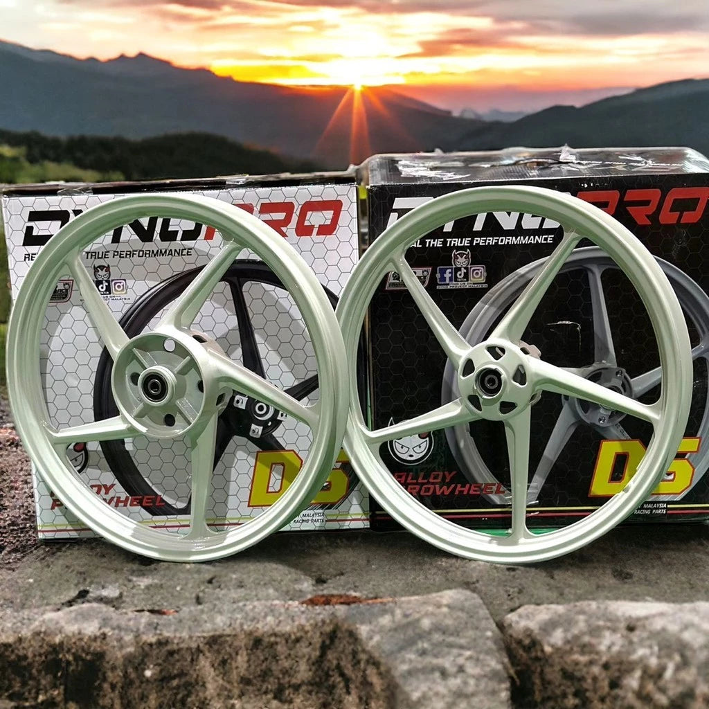DHC- DYNOPRO D5 SPORT RIM D5 CUSTOM SPORT RIM Y15ZR Y16ZR RS150 RSX150 LC135 LCV8 BRIGHT BLACK -By Sea Courier Method 🚢📦