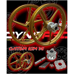 DHC- DYNOPRO D5 SPORT RIM D5 CUSTOM SPORT RIM Y15ZR Y16ZR RS150 RSX150 LC135 LCV8 BRIGHT BLACK -By Sea Courier Method 🚢📦
