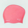 Silicone swimming cap - one size - long hair - pink