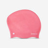 Silicone swimming cap - one size - long hair - pink