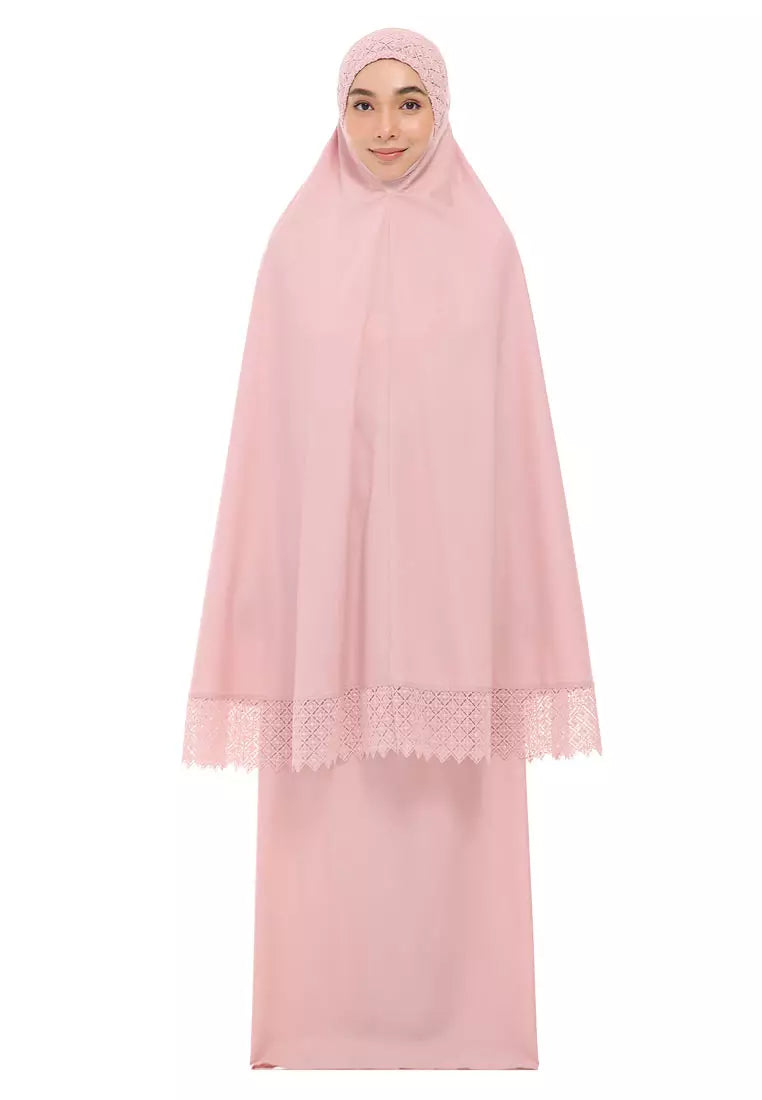 Siti Khadijah Telekung Modish Asanoha In Blush Pink