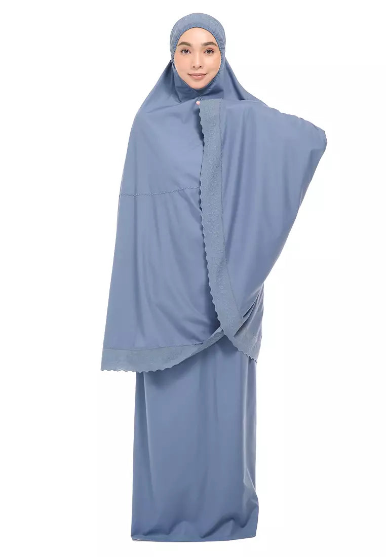 Siti Khadijah Telekung Signature Alanna in Ash Blue