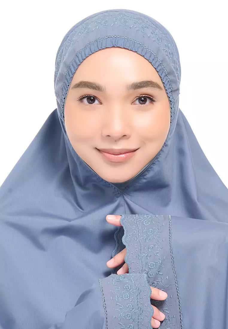 Siti Khadijah Telekung Signature Alanna in Ash Blue