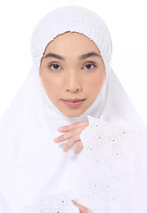 Siti Khadijah Telekung Signature Lunara in White