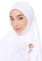 Siti Khadijah Telekung Signature Lunara in White