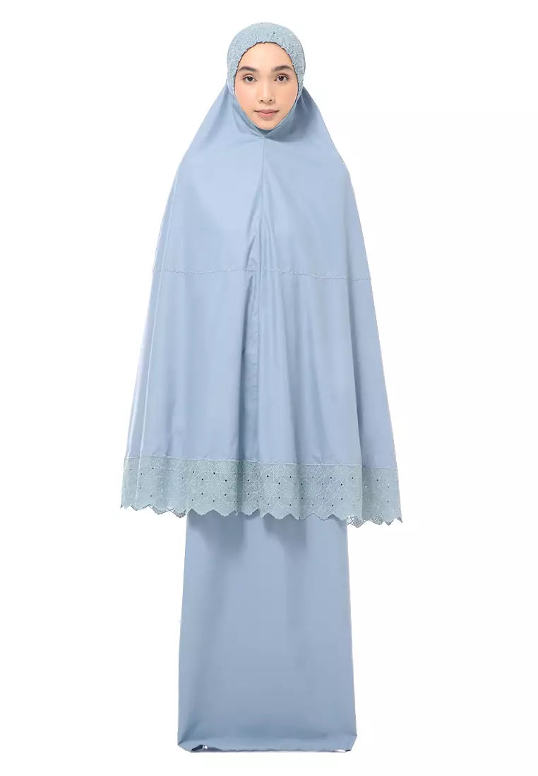 Siti Khadijah Telekung Signature Lunara in Pewter Blue