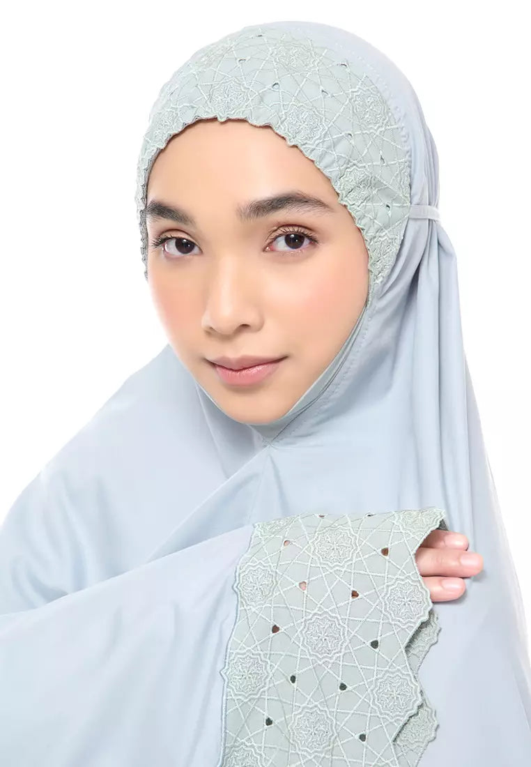 Siti Khadijah Telekung Signature Lunara in Pale Green