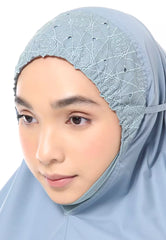 Siti Khadijah Telekung Signature Lunara in Pewter Blue