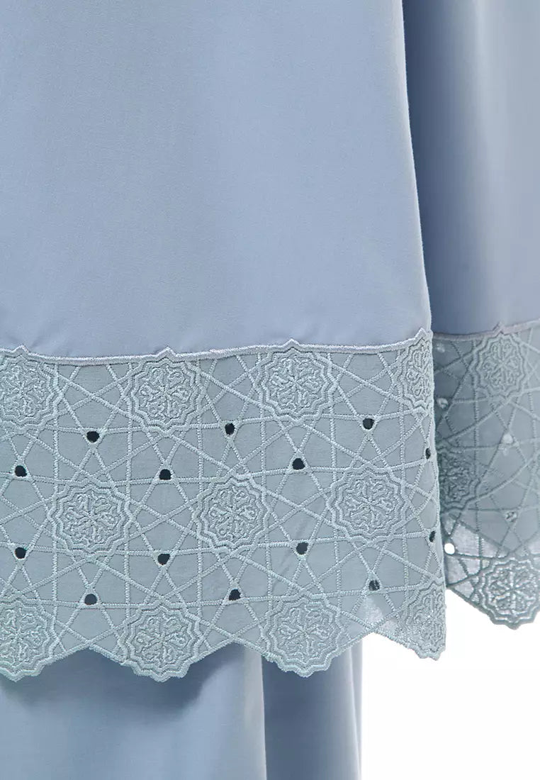 Siti Khadijah Telekung Signature Lunara in Pewter Blue