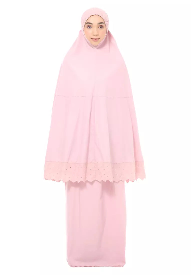 Siti Khadijah Telekung Signature Lunara in Blush Pink