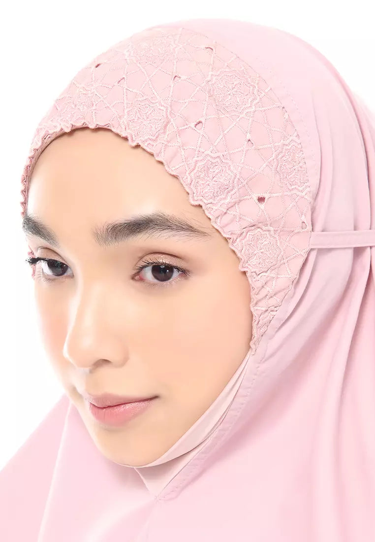 Siti Khadijah Telekung Signature Lunara in Blush Pink