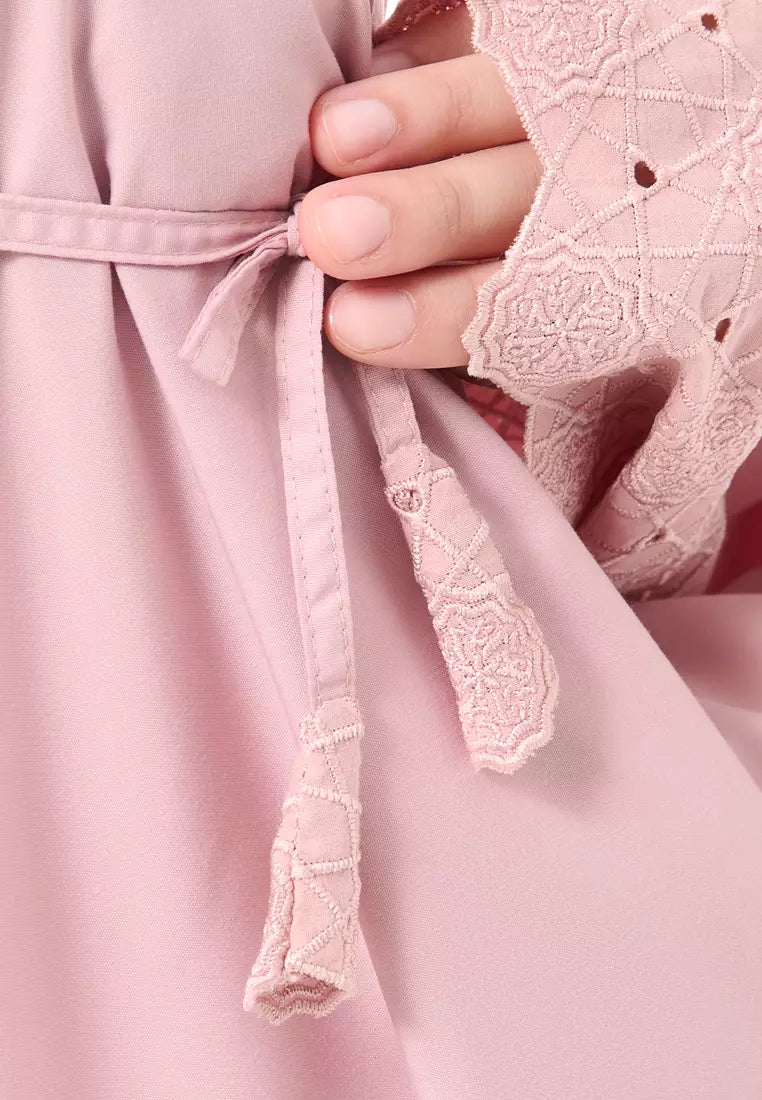 Siti Khadijah Telekung Signature Lunara in Blush Pink