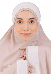 Siti Khadijah Telekung Broderie Yuzuk in Mohagany Rose