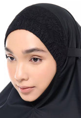 Siti Khadijah Telekung Modish Jasmina in Black