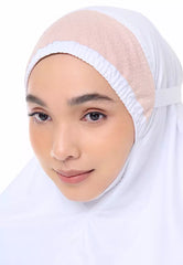 Siti Khadijah Telekung Broderie Yuzuk in White