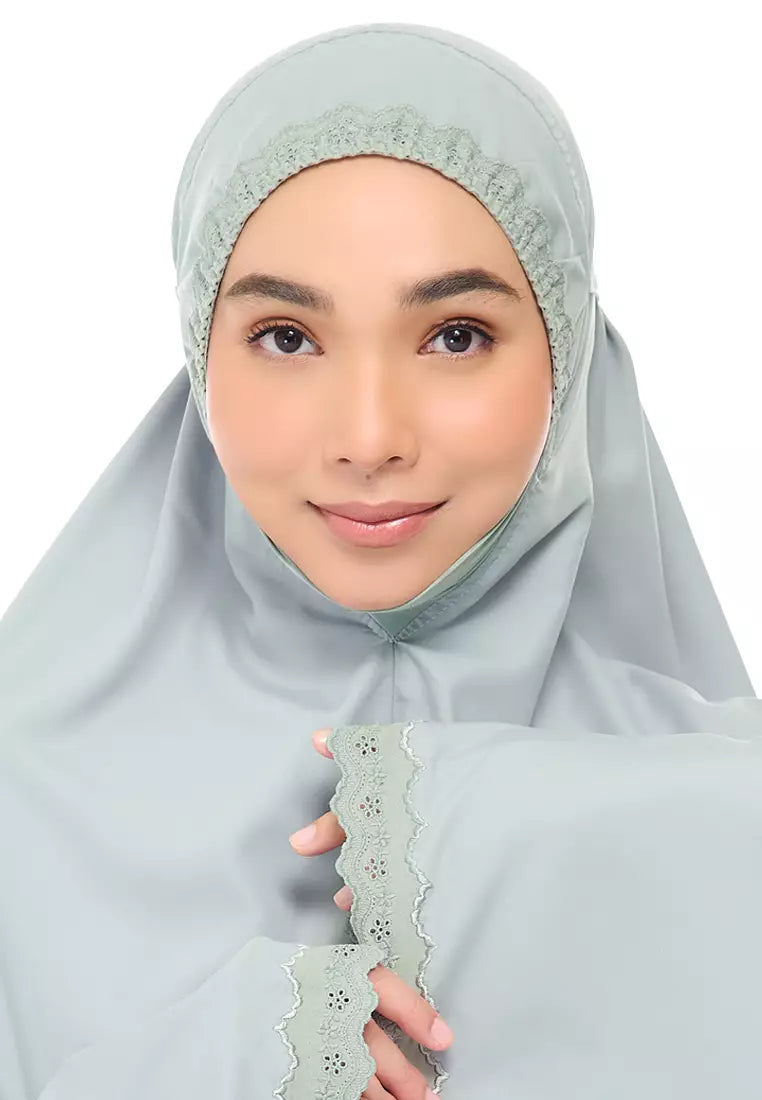 Siti Khadijah Telekung Signature Delisya in Soft Teal