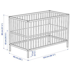 SNIGLAR Cot, beech, 60x120 cm