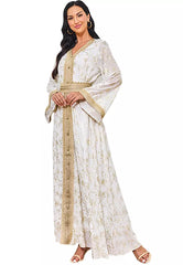 New women's diamond-set Kaftans Jubahs CA24021977GD